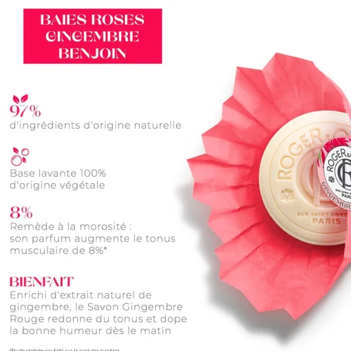 Roger & Gallet - Gingembre Rouge - Savon Bienfaisant 100g