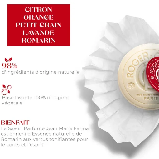 Roger & Gallet - Jean Marie Farina - Coffret Savons Parfumés 300g